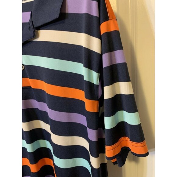 Roundtree & Yorke Performance polo Men’s‎ Sz XL Striped Multicolor - Picture 5 of 8